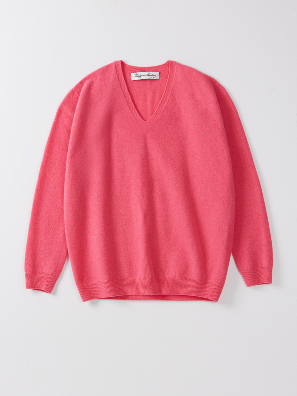 V-neck wool cashmere knitwear_pink