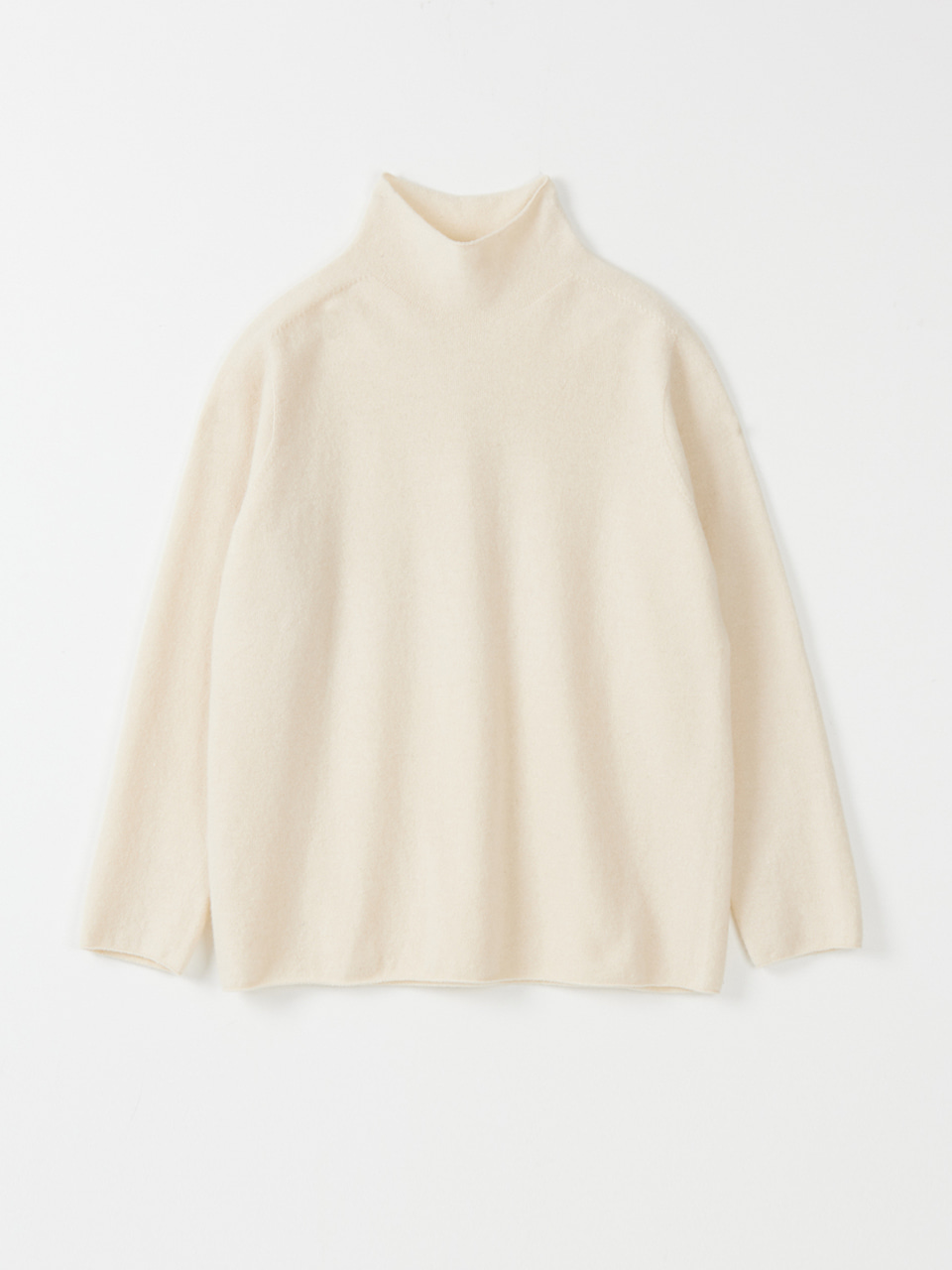 wool cashmere turtleneck sweater_ivory
