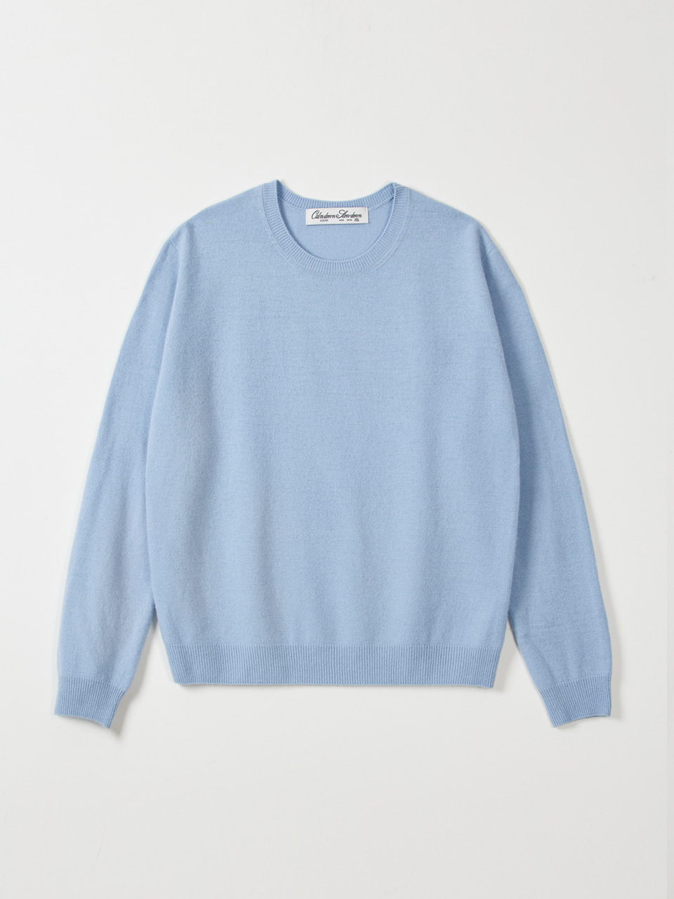 [PRE-ORDER]Crew-neck wool cashmere knitwear_sky blue((미입금취소분 1/31 재오픈)