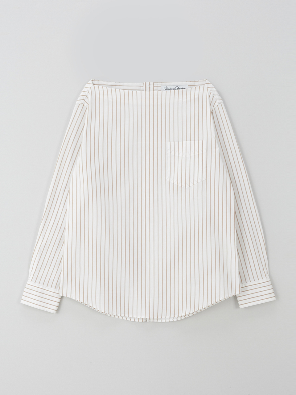 Classic boat-neck cotton shirts_stripe (9/25일 발송)