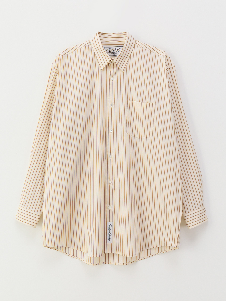 Signature oversize shirts_beige stripe