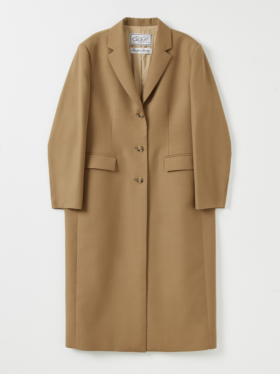 Wool-blend single coat_brown