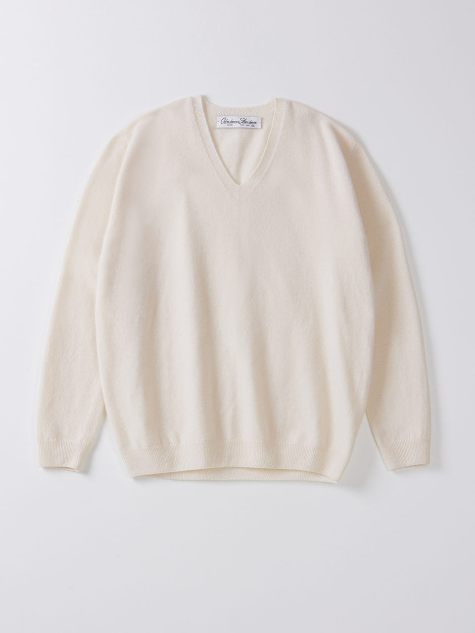Wool cashmere v-neck knit_ivory (10월 초 재입고 예정)