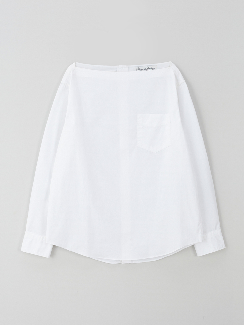Classic boat-neck cotton shirts_white (9/25일 발송)