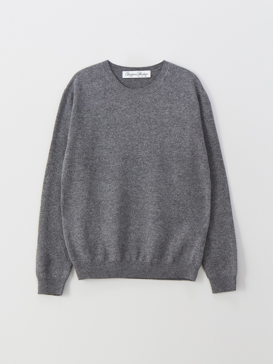 Wool cashmere crew-neck knit_melange grey
