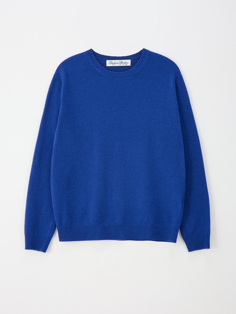 Wool cashmere crew-neck knit_royal blue
